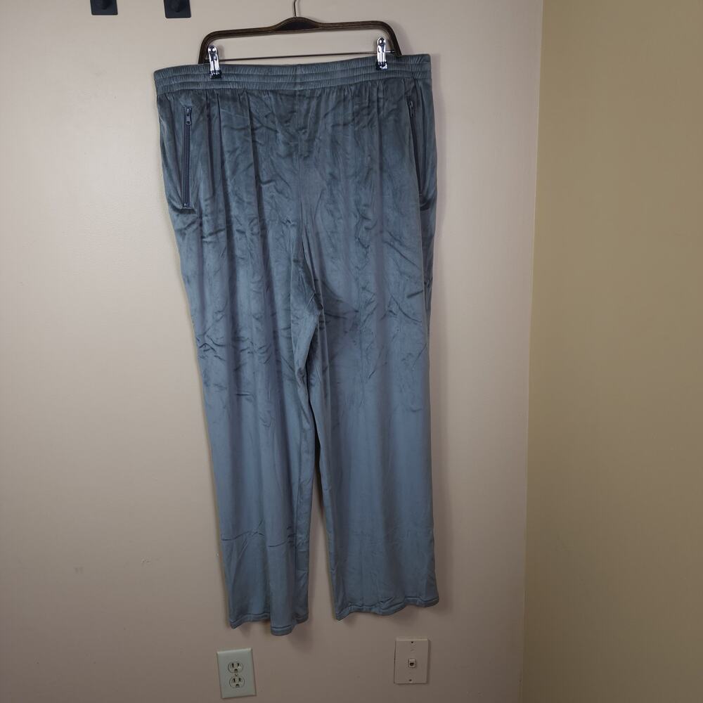 SKIMS Soft Velour Track Wide Leg Pant in Gunmetal Size 4X